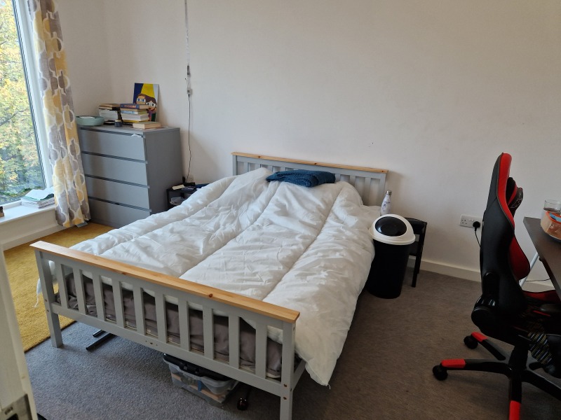 Bedrooms are trashed.  Finding it hard see pics