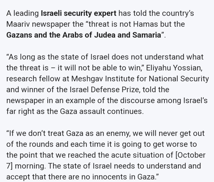 To think Israel won't exist much longer?