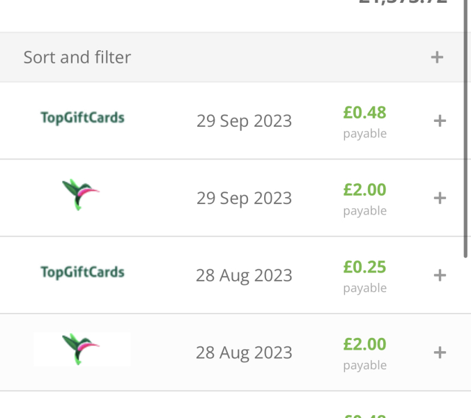 Cash back sites
