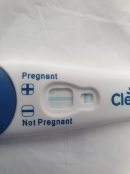 Clear blue test. Evap line or positive