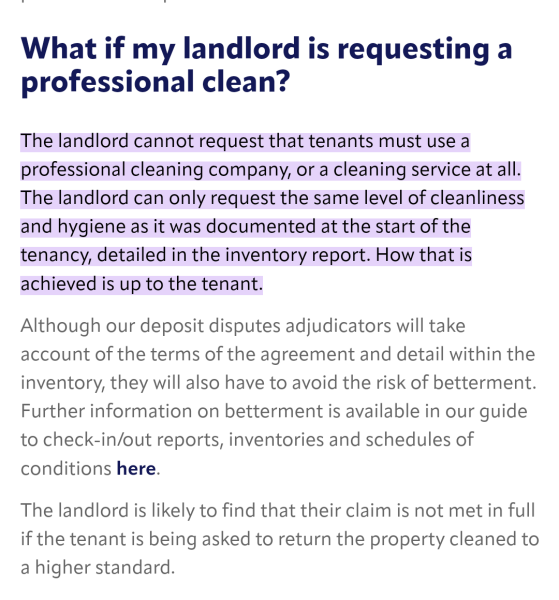 Estate agent and cleaning company pressuring me over £300 clean