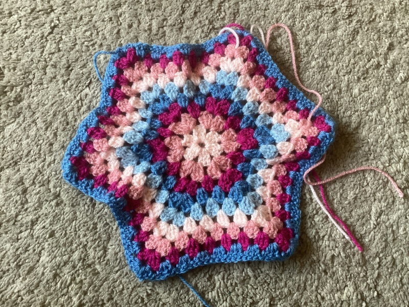 It's crochet,  knit and natter thread 11. So much yarn we need a yarn barn.