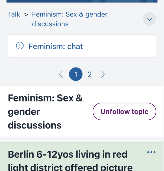 Not quite right - interlinks between the feminism board