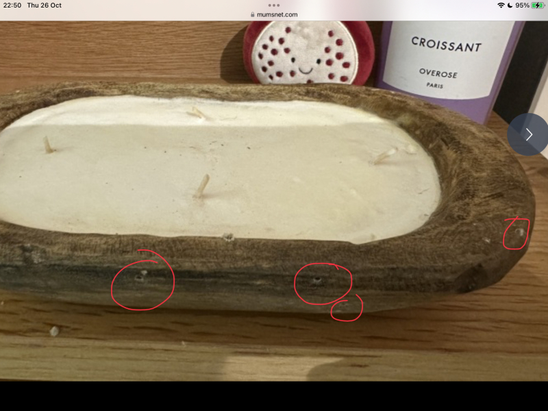 Could my candle have woodworm? Pics attached