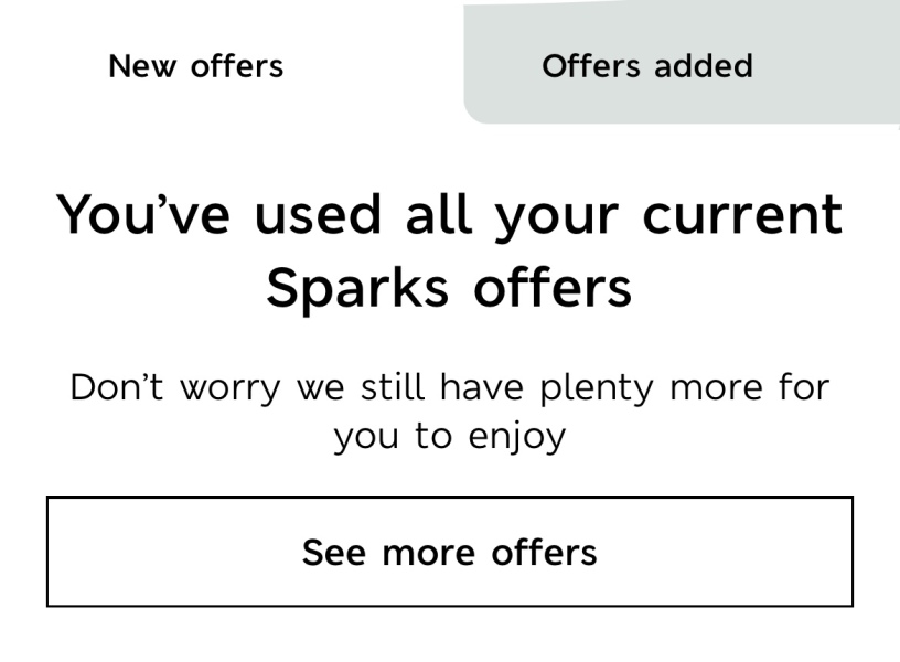Do I win the prize for the worst freebie ever on sparks card?