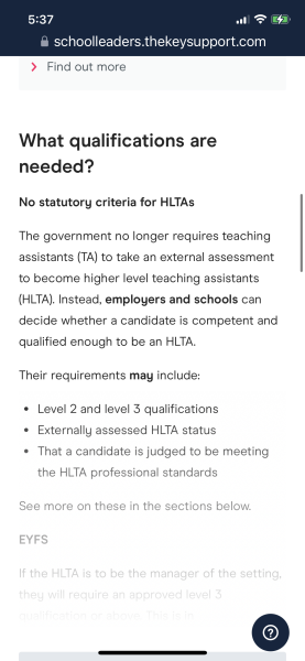 Is a classroom assistant classes as a professional job!