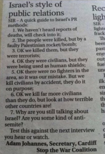 Please restore my faith in humanity..Israel?