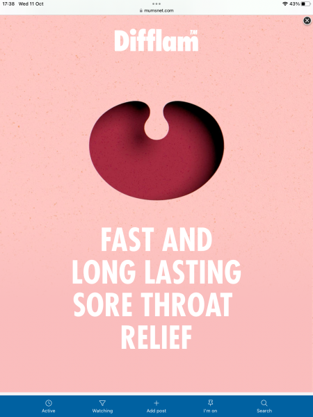 Advert taking over entire screen