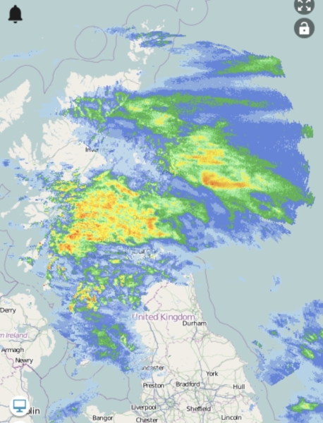 Weather warnings for much of Scotland 7 Oct
