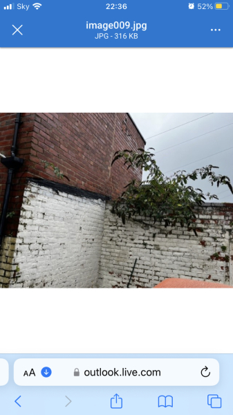 Blocked Gutter - Caused Damp Wall
