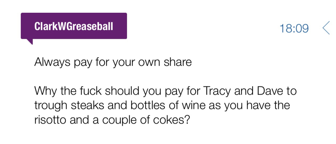 Splitting the bill equally or paying for what you’ve ordered?