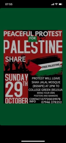 Any information about the demonstrations being held today, Saturday 28 October?