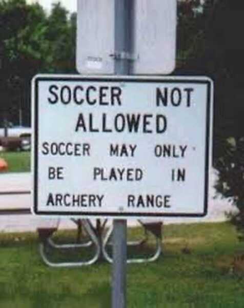 To think archery has no place on a public playing field?
