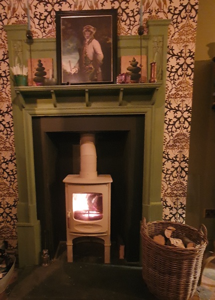 Painting a fireplace