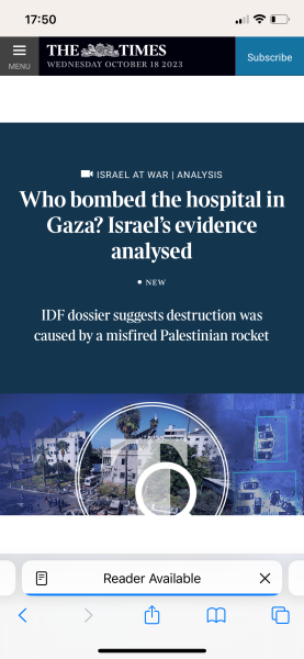 Do we actually know who bombed the hospital in Gaza yet?