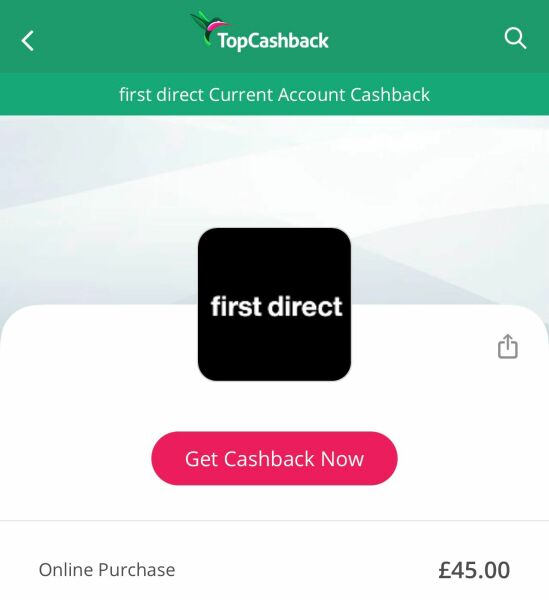 Topcashback free £55