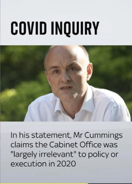 Dominic Cummings Covid evidence