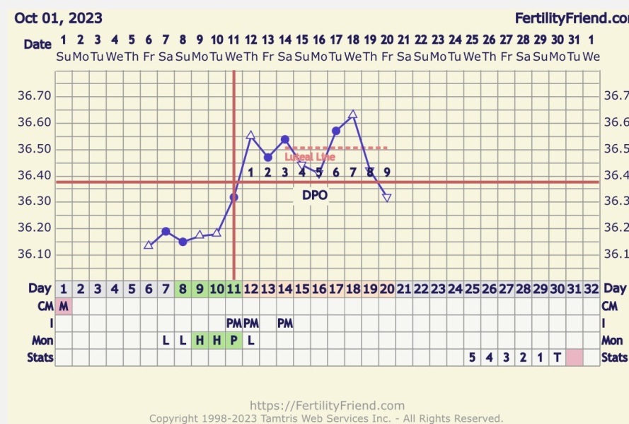 BBT chart - dip at 9DPO