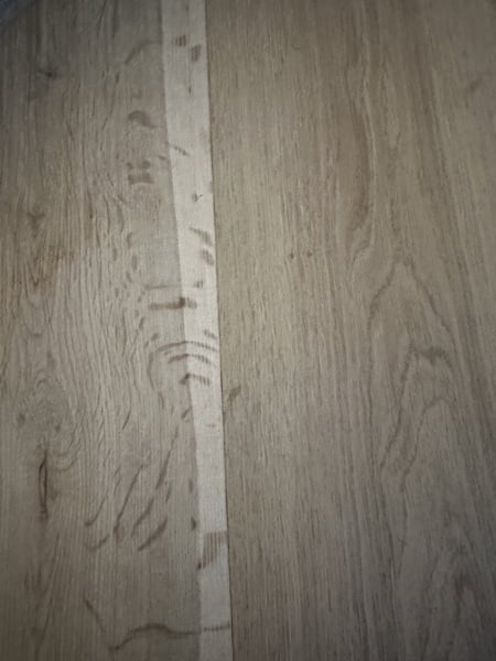 DH has ruined week old wood flooring