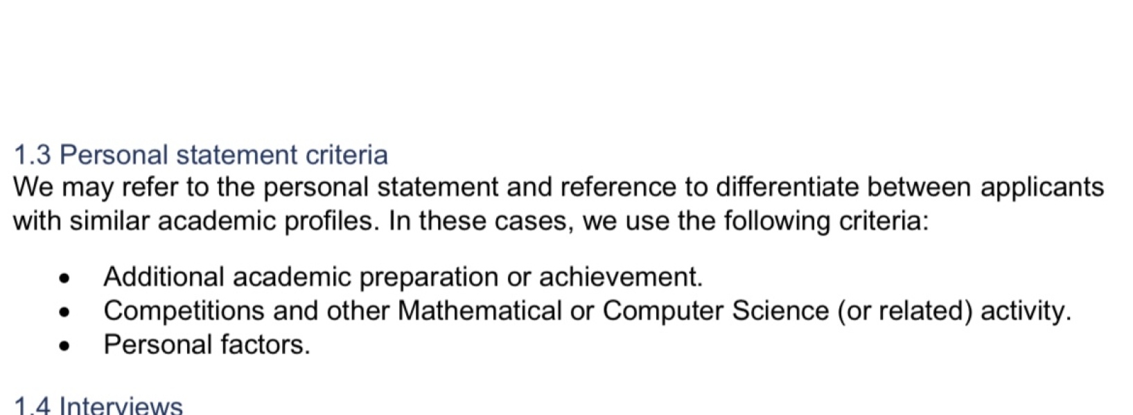 Personal statement dilemma