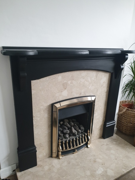 Painting a fireplace