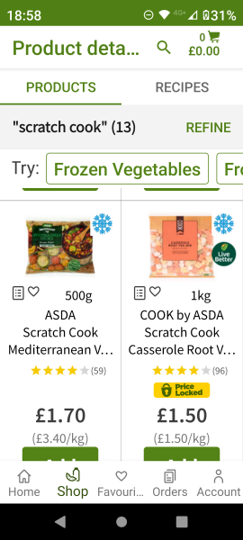 Do supermarkets exclude cheaper products from online shopping availablity?