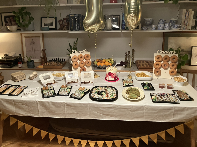 How many pieces of sushi each?