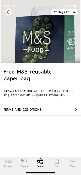 Do I win the prize for the worst freebie ever on sparks card?