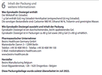 Oestrogel: new packaging (yet again)?