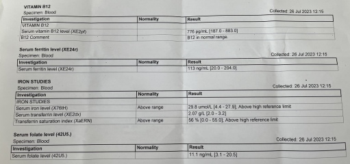 Blood test results help