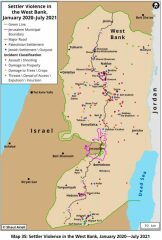 Why did Israeli settlers move into the Palestinian Territories?