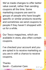 Have Tesco Clubcard stopped doing coupons?