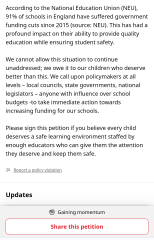 To want to understand and get something to be done about the school toilet issue.