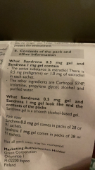 Oestrogel: new packaging (yet again)?