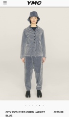 soft cord or velvet suit