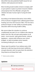 To want to understand and get something to be done about the school toilet issue.