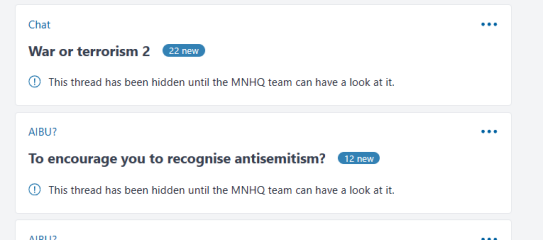 MN hiding threads on the Gaza situation