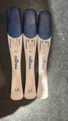 Positive clear blue but negative other brands