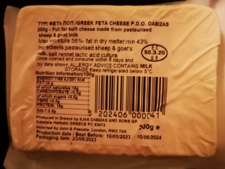 Attn. veggies- Aldi feta no longer vegetarian
