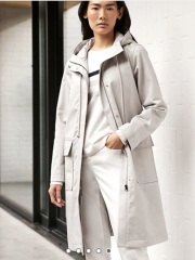 What footwear is best with this White Company raincoat?