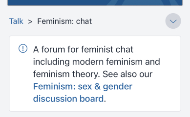 Not quite right - interlinks between the feminism board