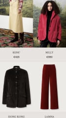 soft cord or velvet suit