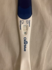 Clear blue early detection blue faint line with previous miscarriages.