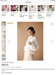 Where can I find a white mohair jumper/cardigan