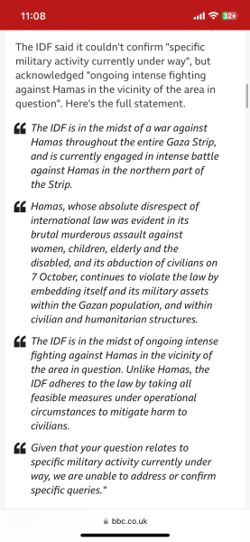 Israel has bombed the front of a hospital