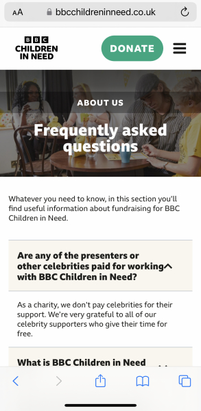 To disagree with Children in need