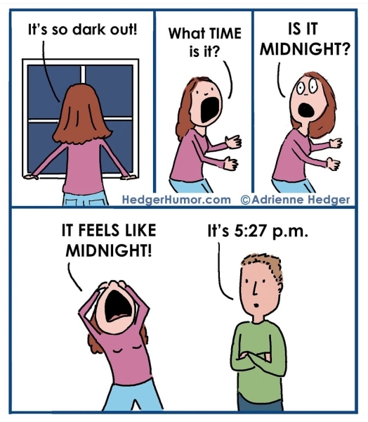 It's 19:20 but it feels like bedtime