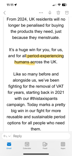 "Period experiencing humans"