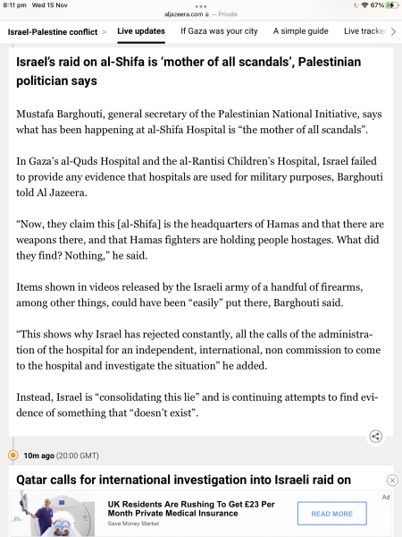 Israel has bombed the front of a hospital / 2