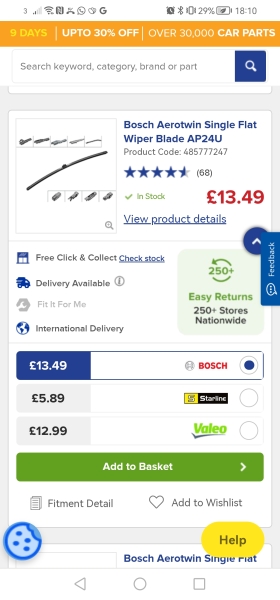 £60 to replace the rear wiper!
